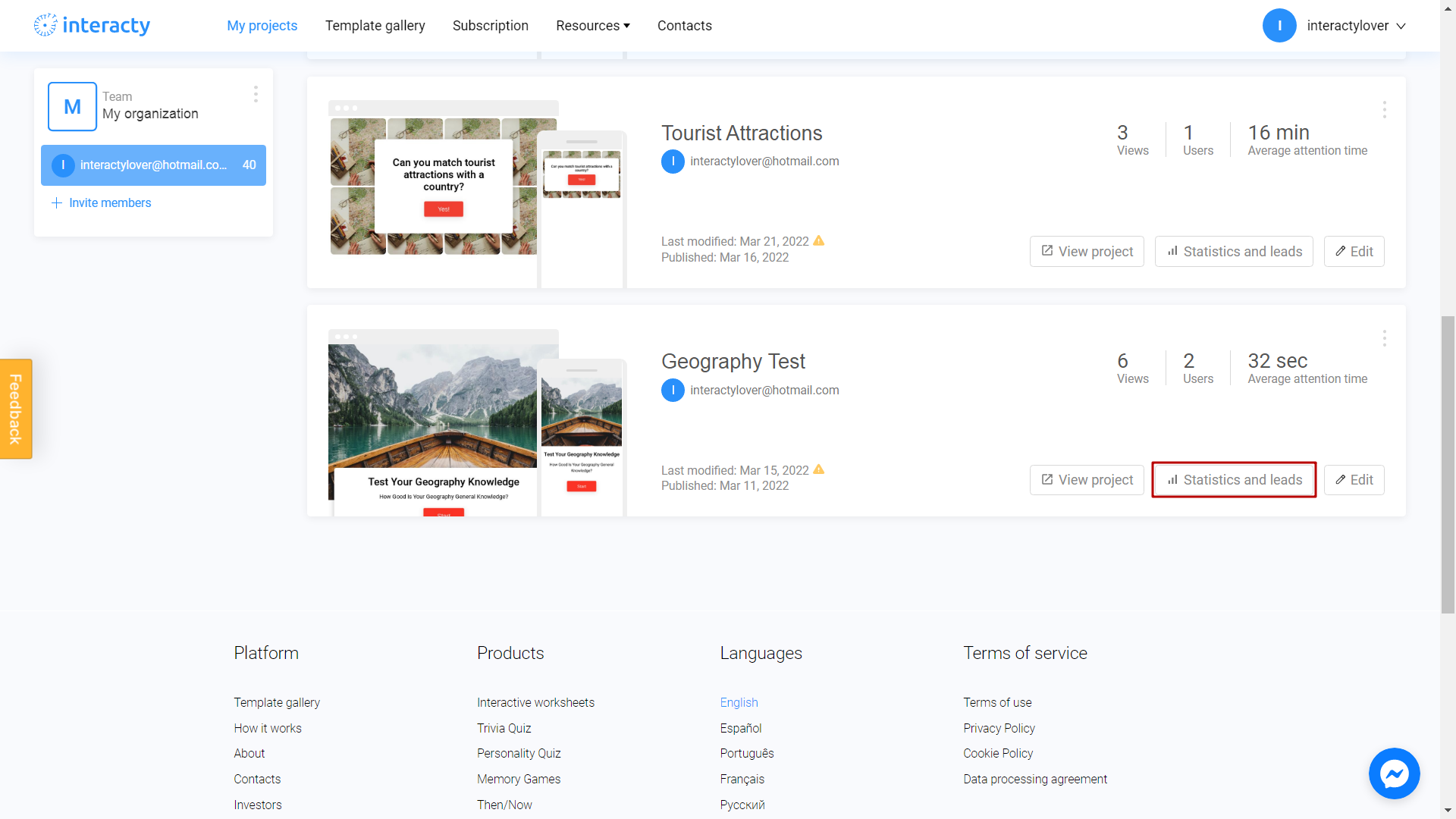 Geography Interacty Help Center